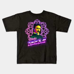 Nikola Tesla - 80s style Kids T-Shirt